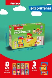 PUZZLE MAGNETIC DIN SPUMA EVA CU FEȚE, PUEDO - Img 5