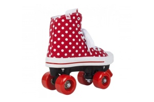 ROLE ROOKIE CANVAS HIGH POLKA DOTS 38 ROSU ALB - Img 2