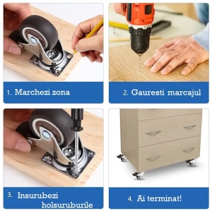 Rotila maro cu rulment, diametru 60 mm – Solutia ideala pentru mobilitatea mobilierului - Img 5