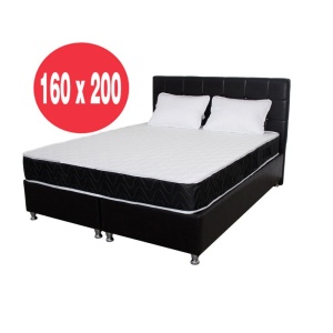 Saltea cu arcuri, Superortopedica Luna 160x200x20 cm, plasa de arcuri Bonell, sistem de aerisire perimetral, Saltsib plus 2 perne matlasate, umplutura fibre poliester hipoalergenice, 50x70cm - Img 3