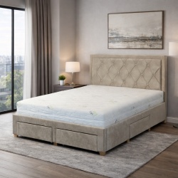 Saltea ortopedica Holiday Perfect Dream 140x200x25 cm, arcuri pocket, 7 zone confort, spuma memory, husa detasabila, fermitate medie - Img 1