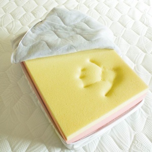 Saltea ortopedica, Saturn Memory Plus Comfort 90x190x20cm, cu spuma poliuretanica HR, memory foam 4 cm, husa detasabila tricot, hipoalergenica, fermitate mediu spre tare, Saltsib - Img 2