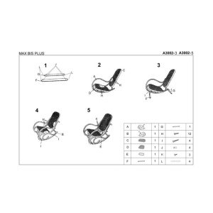 Scaun balansoar HM Max Bis Plus, textil, cadru lemn curbat, 90 kg, wenge - Img 2
