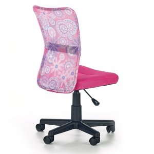 Scaun birou copii HM Dingo, Ergonomic, Cadru Polipropilena, Mesh, Inaltime ajustabila, 80 kg, 98x41x56 cm, Roz - Img 3