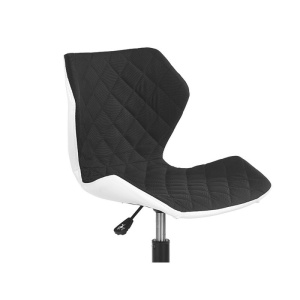 Scaun birou ergonomic, HM Matrix, stofa si piele ecologica, inaltime reglabila, rotire 360 , 100 kg, alb negru - Img 3