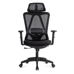 Scaun birou ergonomic OFF987, mesh, mecanism a-sincron, cotiere reglabile, 110 kg, negru - Img 3