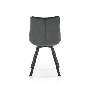Scaun de living si bucatarie cu cadru metalic, HM K332, ergonomic, stofa velvet, 84x46x61 cm, 100 Kg, Gri - Img 2