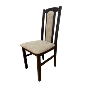 Scaun de living si bucatarie, DM7 Boston, din lemn masiv fag, tapiterie stofa, 120 kg, 96x43x40 cm, Wenge