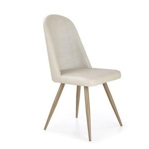 Scaun de living si bucatarie, HM K214, Ergonomic, Cadru Metalic, Piele ecologica, 100 kg, 90x45x53 cm, Fag