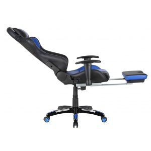 Scaun gaming GN90 Suzuka, suport lombar, perna tetiera, cotiere reglabile, rotativ, mecanism multiblock, 150 kg, negru albastru - Img 3