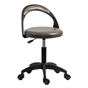 Scaun laborator OFF1020, rotativ, baza polipropilena, piele ecologica, inaltime ajustabila, 100 kg - Img 1