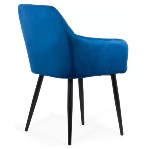 Scaun living BUC 260, catifea, robust, picioare metalice, brate curbate, 110 kg - Img 3