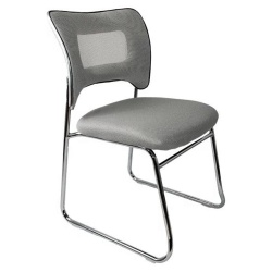 Scaun vizitator HRC 613F, tip sanie, ergonomic, mesh, cadru metalic cromat, 120 kg