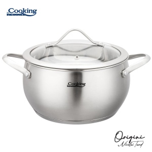 SEMIOALA INOX+CAPAC 20x11 CM, 3.3L, NICOLAI TAND, ORIGINI, COOKING BY HEINNER - Img 2