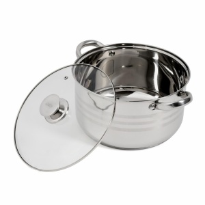 SEMIOALA INOX+CAPAC, 26x14,5 CM, 7 L, MYRA, COOKING BY HEINNER - Img 2
