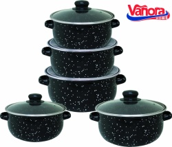 SET GATIT 10 PIESE EMAILAT , PETRA, VANORA HOME - Img 2