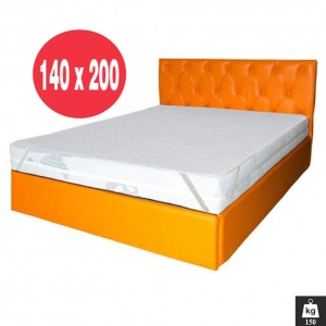 Set Saltea cu spuma poliuretanica HR, Memory Foam 4cm, Zeus Memory Comfort Dodolut 140x200x20cm, husa detasabila tricot, hipoalergenica, fermitate tare, greutate maxima sustinuta 150 kg persoana, Saltsib plus husa microfibra, lavabila la 95 C - Img 2