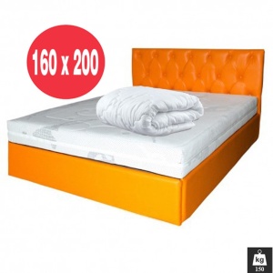 Set Saltea cu spuma poliuretanica HR, Memory Foam 4cm, Zeus Memory Comfort Dodolut 160x200x20cm, husa detasabila tricot, hipoalergenica, fermitate tare, greutate maxima sustinuta 150 kg persoana, Saltsib plus pilota iarna microfibra antialergica 180x200cm - Img 2