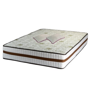 Set Saltea ortopedica cu arcuri, Lotus Forte Super Ortopedic 140x190x30cm, fermitate mediu spre tare, plasa de arcuri Bonell, fara vara-iarna, banda de aerisire spaceair, Salt Confort plus 2 perne matlasate, microfibra, 50x70cm