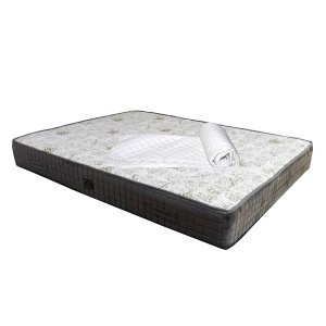 Set Saltea ortopedica, cu arcuri, Roza Super Lux Ortopedic 180x200x25cm, fermitate mediu spre tare, plasa de arcuri Bonell, fara vara-iarna, banda de aerisire spaceair, greutate maxima sustinuta 100 kg utilizator, Salt Confort, husa matlasata antialergica