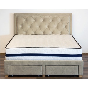 Set Saltea ortopedica Tulip Super Lux Comfort 180x200x30cm, fermitate tare, cu plasa de arcuri tip Bonell, sistem de aerisire banda Spaceair, Saltsib, 2 perne matlasate, 50x70cm, husa microfibra si pilota vara, hipoalergenica, lavabila la 95 C, 200x220cm - Img 3