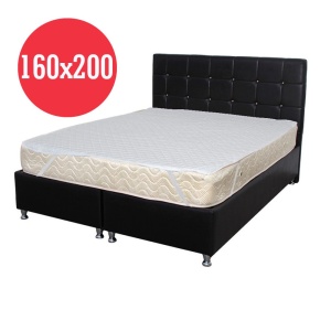 Set Saltea SuperOrtopedica Sofia, 160x200x20cm, fermitate medie, cu plasa arcuri tip bonell, reversibila, sistem aerisire cu butoni, Saltex plus husa hipoalergenica, microfibra, lavabila la 95 C - Img 2