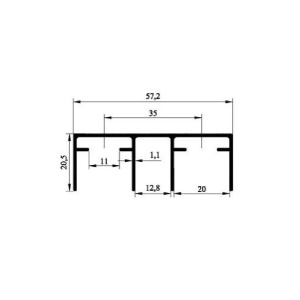 Sina aluminiu superioara dubla SKM 80 2m - Img 2