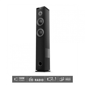 Sistem Audio 2.1 Energy System Tower 5 MAX, bluetooth 5.3, interfata jack 3.5mm, putere: 100W, frecventa raspuns 40 Hz ~ 18 kHz, frecventa FM: 87,5 - 108 MHz, ecran/afisaj: LED, suport card de memorie: microSD si stick-uri USB pana la 128 GB, include - Img 4
