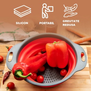 Sita de tip scurgator cu doua manere pentru paste sau legume - Img 3
