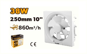 Ventilator baie 250 mm, 38W, montaj perete, FX Force Xpress, Tolsen - Img 2