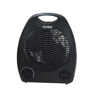 Aeroterma de podea, 2000 W, 2 trepte incalzire, termostat reglabil, ZLN-6152, Floria, Negru