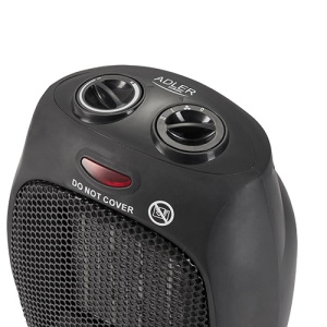 Aeroterma de podea, ceramica, 1500 W, 2 trepte incalzire, termostat reglabil, aer cald / rece, AD-7702, Adler, Negru - Img 2