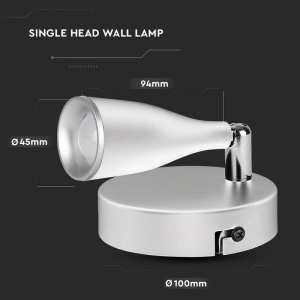 Aplica LED ajustabila alba 4000K 4.5W V-TAC - Img 2