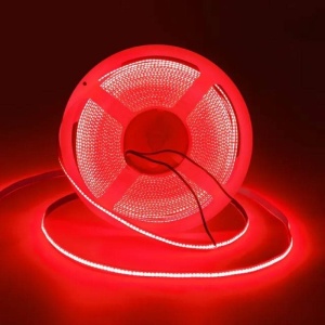 Banda LED COB cu lumina rosie de 12W si 12V, 5m cu difuzor continuu - Img 1