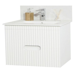 Baza si lavoar ceramic GN0091, mobilier baie suspendat 80 cm, dreptunghiular, front MDF, sertare soft close, alb - Img 3