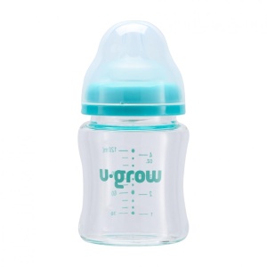 Biberon de sticla 120 ml+2 tetine extra, U-Grow - Img 1