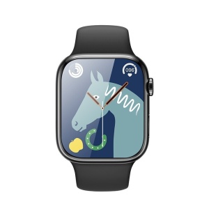 Ceas inteligent, smartwatch, functie apel, ecran 1.96 inch, 128 mb, 220 mAh, curea silicon, Hoco Y12, Negru