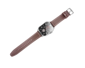 Ceas inteligent, smartwatch, functie apel, ecran 2.03 inch, 128 mb, 300 mAh, curea piele ecologica, Hoco Y17, Argintiu - Img 2