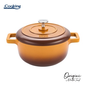 CRATITA ALUMINIU TURNAT + CAPAC 20x10 CM, 2.4L, NICOLAI TAND, ORIGINI, COOKING BY HEINNER - Img 2