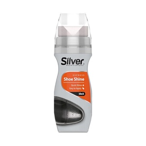Crema lichida, intretinere incaltaminte, Negru, 75 ml, Silver