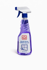 Detergent curatare geamuri WAW, solutie spray, Lavanda, 500 ml
