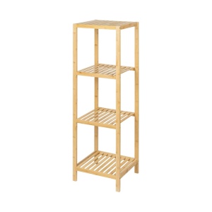 Etajera depozitare KL272, cu 4 rafturi, lemn, multifunctional, natur - Img 3