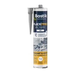 Etansant si adeziv poliuretanic FlexPro, impermeabil, interior / exterior, gri antracit, 300 ml, Bostik