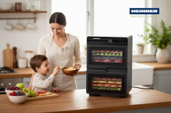 FOOD DEHYDRATOR HEINNER DUALDRY PRO HFD-KDDB1200BKSS, 1000-1200W, LED DISPLAY, DUAL STORAGE WITH AIRFLOW SYSTEM (FAN INSIDE EACH COMPARTMENT), 12 STAINLESS STEEL TRAYS, 2 FRUIT ROLL TRAYS, 2 MESH SHEETS, TEMPERATURE: 35-80 ℃, TIMER: 30 MIN - 48H, - Img 11