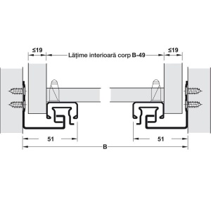 Glisiera Syncro HAFELE cu ext. totala si amortizare 500mm - Img 3