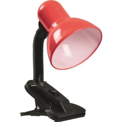 Lampa clip rosie din metal pentru birou, E27