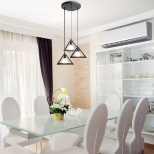 Lustra Trio Geometric neagra D300 V-TAC - Img 4