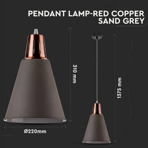 Pendul Con gri negru V-TAC D220 - Img 2