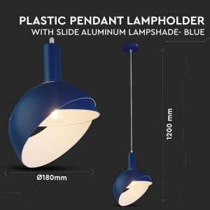 Pendul Semisferic cu inel albastru V-TAC E14 - Img 3