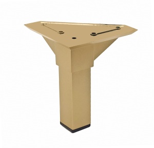 Picior mobilier H100 mm, baza patrata, auriu mat
